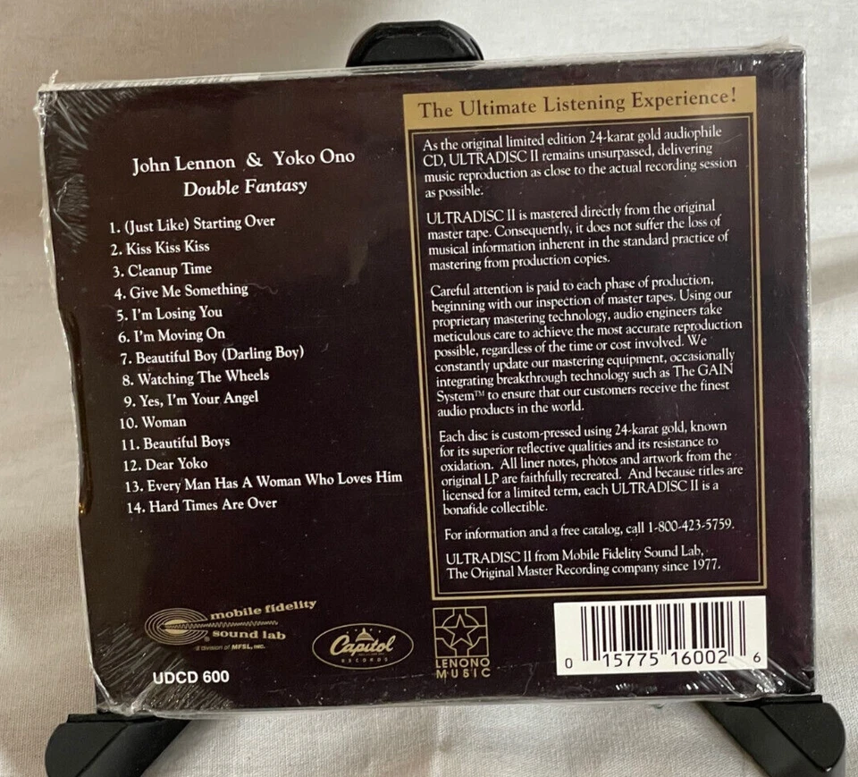 John Lennon & Yoko Ono Double Fantasy Ltd Ed Gold CD MFSL UDCD 600 New Sealed Foto 3 de 3