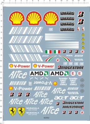 1/12 Water Slide Decals for Racing car 62352 | eBay