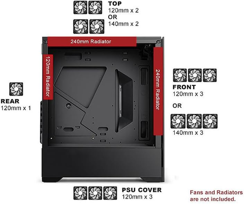 B-Voguish Gaming PC with Tempered Glass Mid Tower, USB3.0, Support E-ATX - Afbeelding 5 van 12