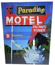 Bob's Your Uncle Rustic PARADISE MOTEL Sign 550 Piece Jigsaw Puzzle 18" X 24"