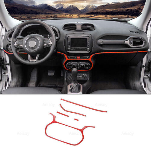 Fit For Jeep Renegade 2015-2017 Red Car Interior Decoration Full Set Cover 1Set - Foto 9 di 10