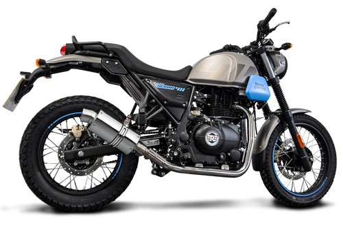 Silenciador ovalado de escape completo 9" Royal Enfield Scram 411 2022-2024 - Imagen 5 de 5