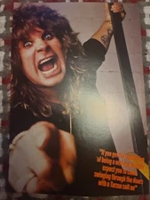 Vintage OZZY OSBOURNE ZAKK WYLDE A4 POSTER RAW MAGAZINE CLIPPING 