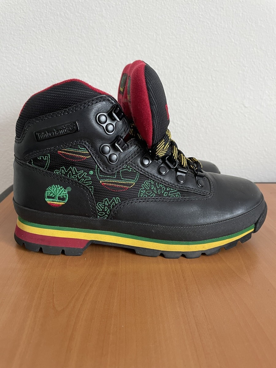 Size 7M - Timberland Jamaica Rastafarian Leather Boots Lace Up