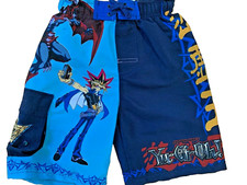NWT YU GI OH Boys Swim Trunks Size 4/5 Elastic Waist Inner Mesh Lining