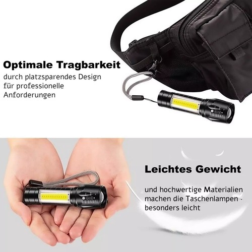LED Taschenlampe Lampe Polizei Swat Wiederaufladbare Cree 9000 Lumen USB Akku - Bild 7 von 13