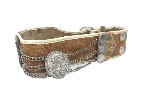 Vintage Falconhead Brown Leather Silver Belt Sz 34 Original Embossed Snakeskin Buy Light Brown Snakeskin Belt Printed Leather Top Quality  main image 2