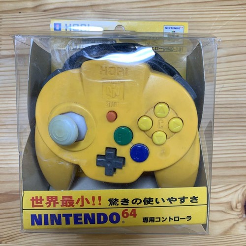 Nintendo64 HORI PAD YELLOW Controller Boxed Tested Free Shipping 1073-2