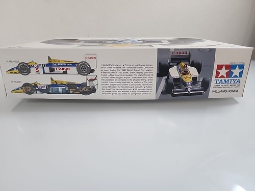 Tamiya Williams FW 11 Honda F-1 Grand Prix 1:20 Model Kit #20019 Vintage 1986 - Picture 12 of 13