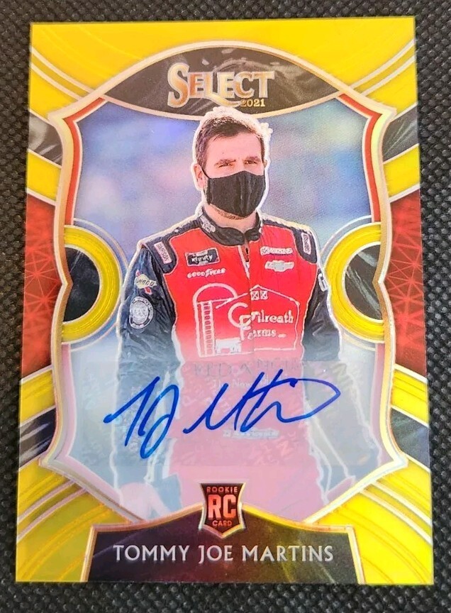 2021 Panini Chronicles Racing Tommy Joe Martins Select Gold Auto #/10