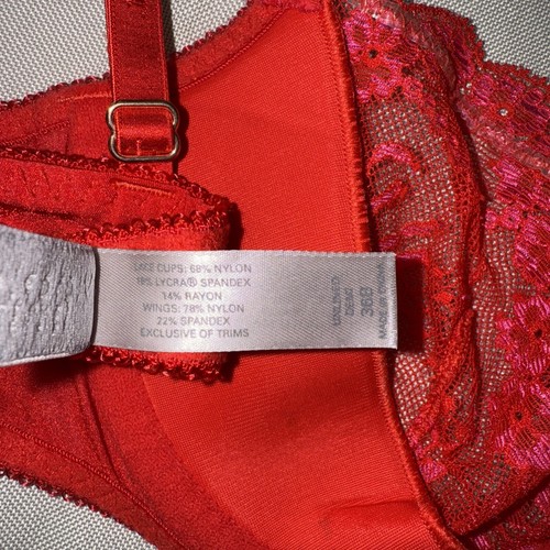 Victoria’s Secret Underwire Unlined Demi Red Lace 36B - Picture 8 of 8
