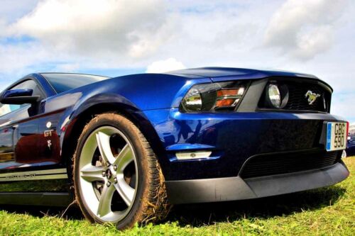 Ford Mustang Sports Motor Car Front Side View Photograph Picture Print - Foto 1 di 1