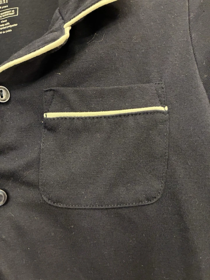 Baby Gap Niños Niñas 100% Poliéster Tejido Cuello Abotonado PJ Camisa para Dormir Azul Marino 5 Foto 3 de 4