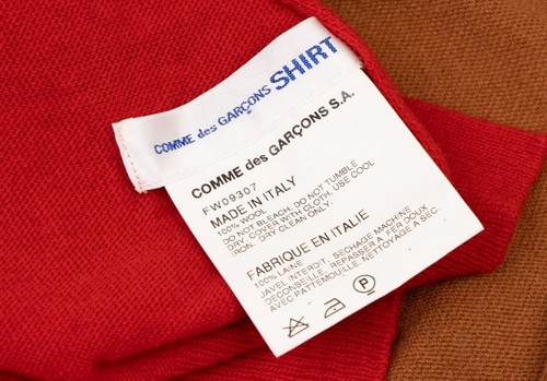 COMME des GARCONS SHIRT Wool Bicolor Knit Scarf(K-137461) - Picture 6 of 7
