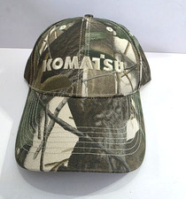 Vintage Komatsu Camo Trucker Hat Baseball Cap Quick Adjustable Strap