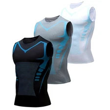 Fajas Colombianas para Hombres Men BODY SHAPER BASE LAYER SHIRT Slimming Girdles