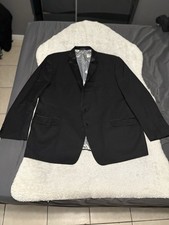 CALVIN KLEIN Mens Blazer Sport Coat 2-Button TUXEDO Jacket 54L Black Wool
