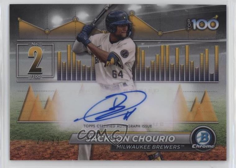 2024 Bowman Scouts Top 100 23/99 Jackson Chourio #BTPA-2 Rookie Auto RC