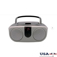 Portable CD Boombox AM FM Radio W/ Aux Input LED Display AC Adapter Included New