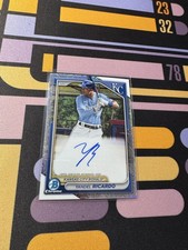 2024 Bowman Chrome #BMA-YRI Yandel Ricardo Prospect Autographs Mojo Refractors