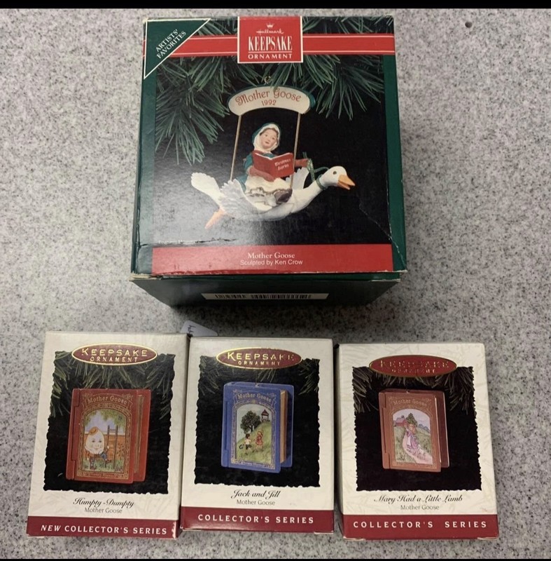 Hallmark Keepsake Ornament Mother Goose Series 1994-1997 Artist Signed
