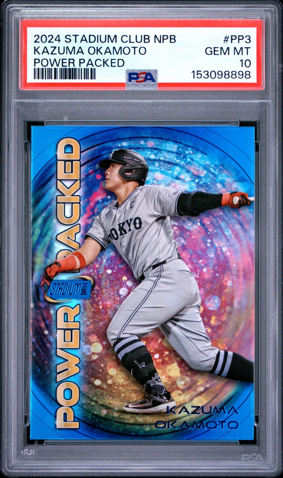 2024 TOPPS STADIUM CLUB NPB POWER PACKED #PP3 KAZUMA OKAMOTO PSA 10