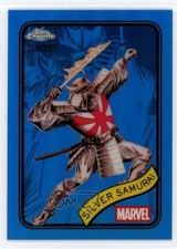 2025 Topps Chrome Marvel Comics Blue Refractor 256/299 Silver Samurai #59 p8v