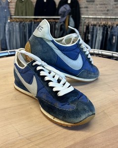 Vintage Nike Shoes Mens Size 7.5 White Blue Waffle Canvas Made In Korea 70s 80s Vintage Nike Running Shoes 70s 80s Blue White Swoosh - Youth  main image 4