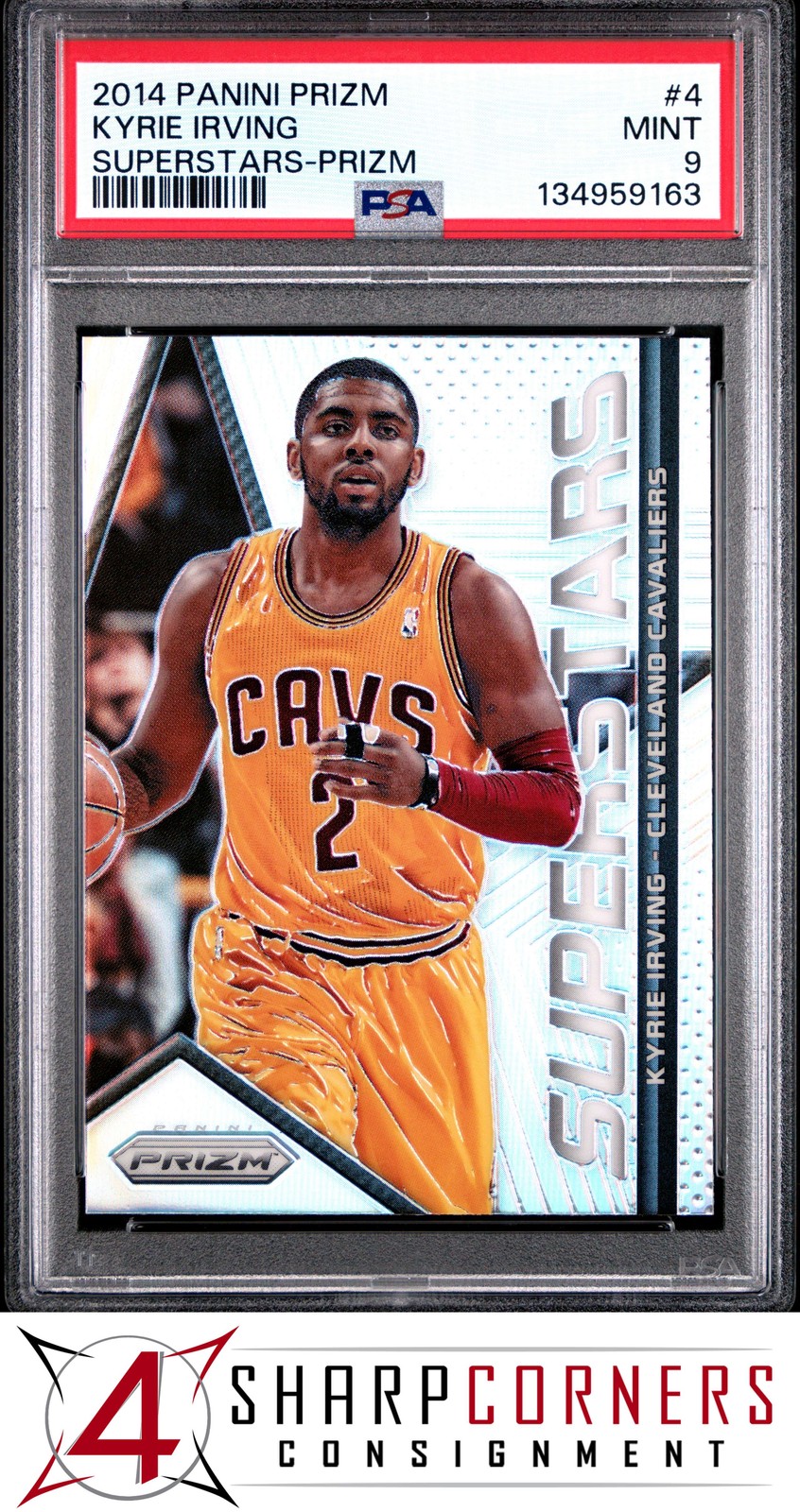 2014 PANINI PRIZM SUPERSTARS SILVER #4 KYRIE IRVING PSA 9