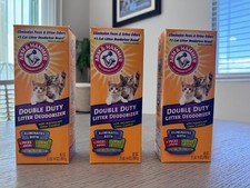  3 Pack Arm  Hammer Double Duty Cat Litter Deodorizer Odor Eliminator, 30 oz