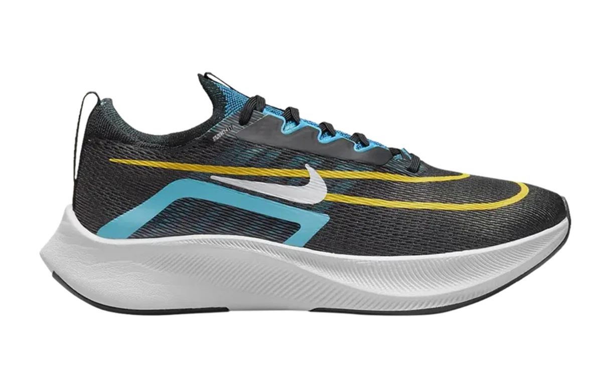 Nike Zoom Fly 4 Running Shoes Black Blue Yellow Men’s Size 12 New No Box Nike Zoom Fly 4 Black Chlorine Blue for Sale | Authenticity  main image 2