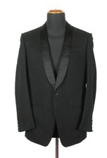 VINTAGE ITALY 1940-50 TUXEDO MEN'S BESPOKE JACKET GUTTERIDGE  Co. NAPOLI