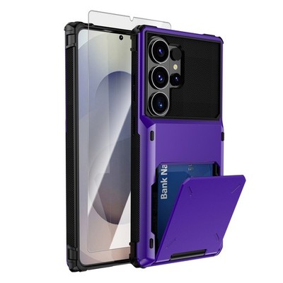 For Samsung Galaxy S26 Ultra/S26+/S26 Shockproof Card Holder Case Screen Cover