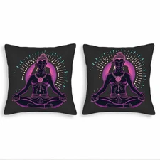 Set of 2 18x18in Throw Pillow Covers - Design with Intricate Patterns 
