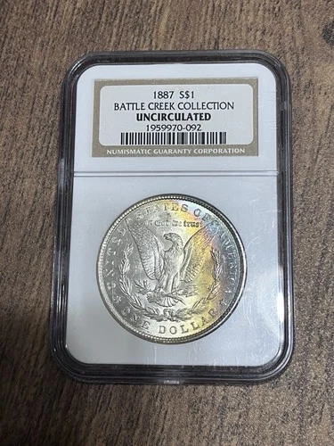 1887 Morgan Silver Dollar $1 UNC Uncirculated Nice Luster US Coin