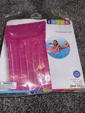Intex 72  x27  Pool Mat, Float Swimming Inflatable Transparent pink Adult, New 