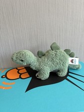 Jellycat Mini Fossily Stegosaurus Dinosaur Displayed Only Condition 5” Retired