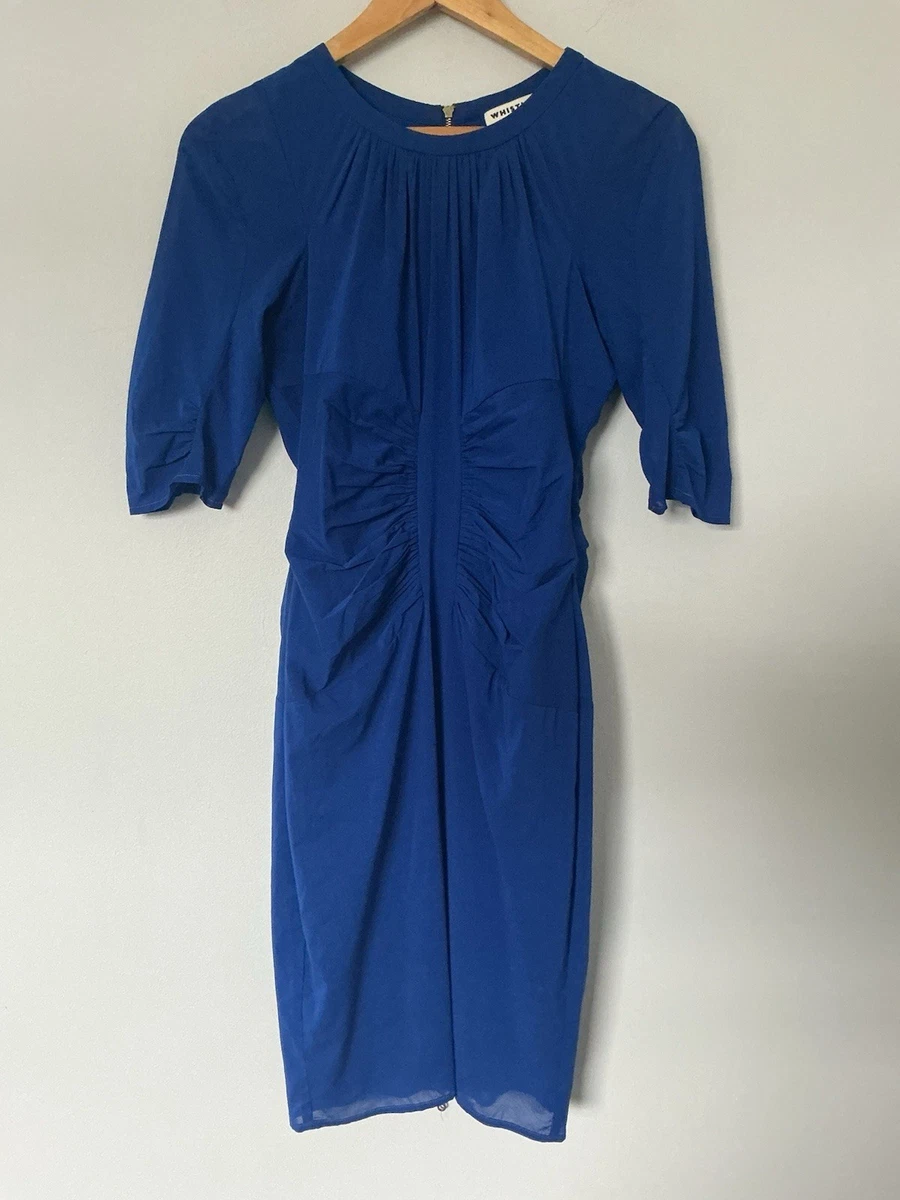 whistles silk bodycon dress Navy Wheat Floral Silk Bodycon | WHISTLES