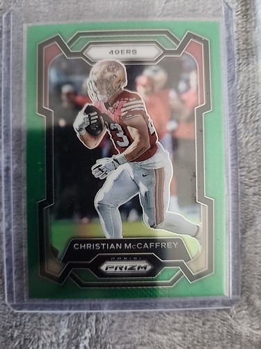 2023 Prizm Football #267 Christian McCaffrey Green Prizm