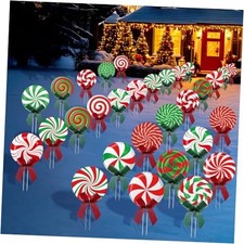 Pcs Christmas Outdoor Yard Signs Candy Decorations Outdoor Christmas 30