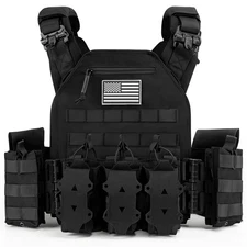 Tactical Vest  Breathable Quick Release Adjustable Tactical Gear for Training