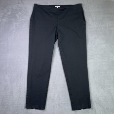Eileen Fisher Pants Women s L Black Organic Cotton Twill Stretch Slim Ankle