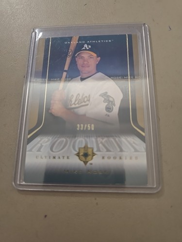 2004 MIKE ROSE UPPER DECK ULTIMATE ROOKIES CARD. OAKLAND ATHLETICS. 33/50. - Bild 1 von 2