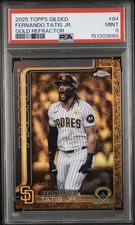 Fernando Tatis Jr Gold Refractor /99 PSA 9 POP 1 No ↑ 2025 Topps Gilded Padres