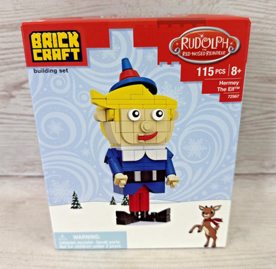 NEW BrickCraft 72567 Rudolph HERMEY THE ELF 115pc Holiday Building Set Free Ship