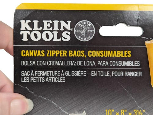 Klein - 5539YEL - Canvas Zipper Bag Consumables Yellow - Picture 2 of 16