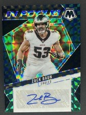 2025 Panini Mosaic In Focus Signatures Zack Baun #'d /25 Eagles Auto No. IFS-ZBN