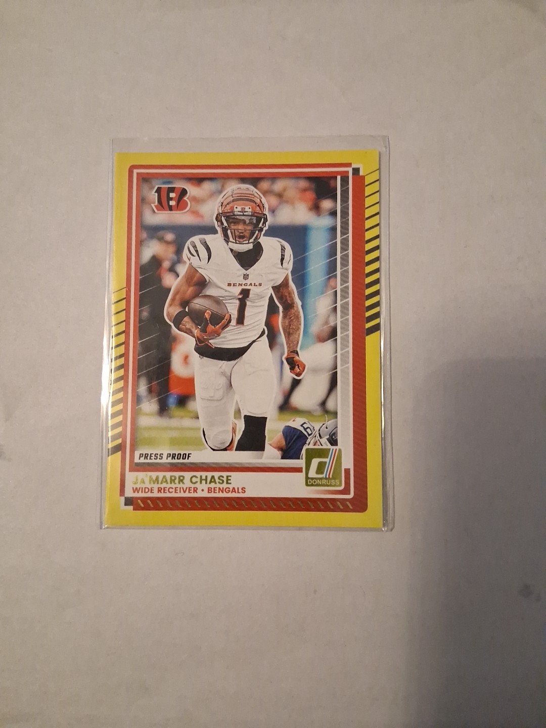 2025 Panini Donruss - Ja'Marr Chase #2 Press Proof Yellow