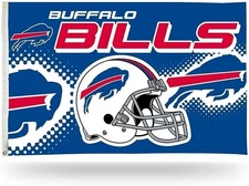 Buffalo Bills Premium 3x5 Feet Flag Banner, Helmet Design, Metal Grommets,...