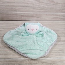 Cloud Island Mint Green Stuffed Baby Owl Lovey Terry Wash Cloth Security Blanket